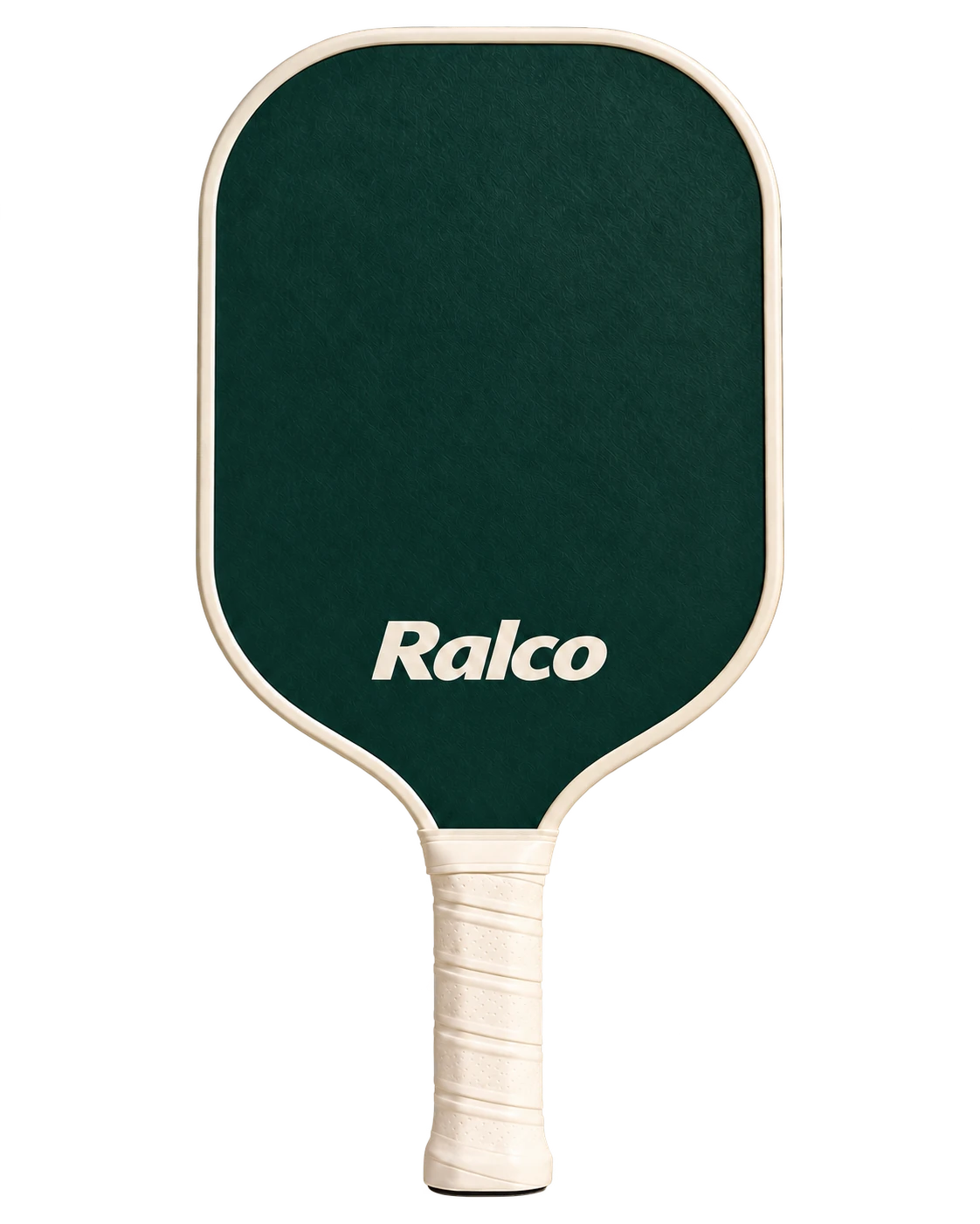 Forest green Ralco pickleball paddle, ivory grip